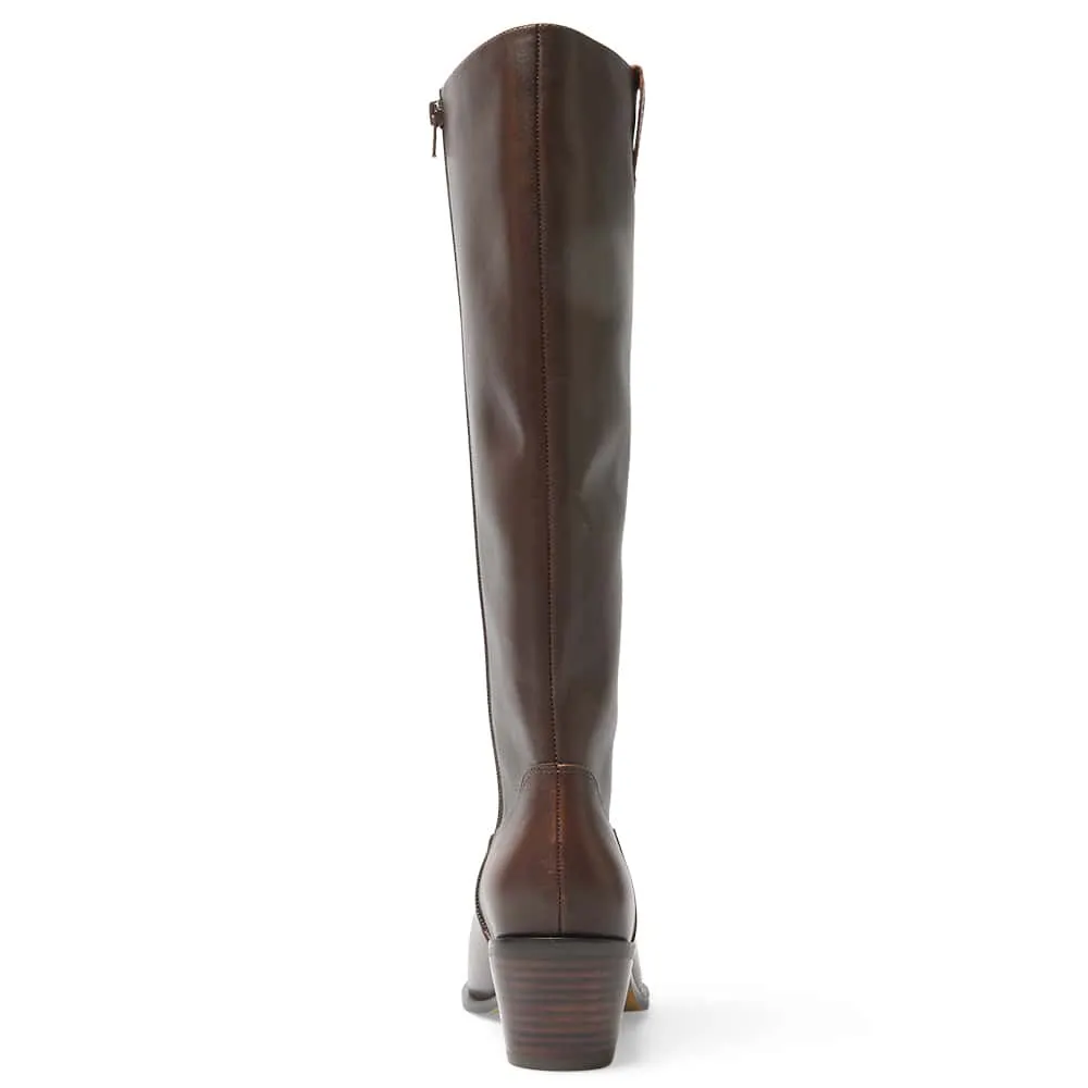 Justice Boot in Brown Leather