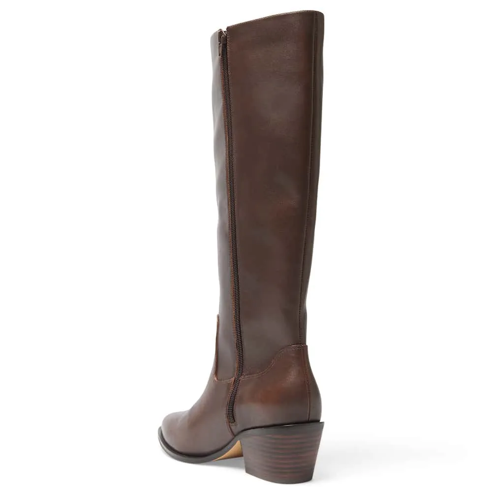 Justice Boot in Brown Leather