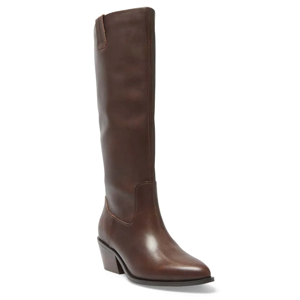 Justice Boot in Brown Leather