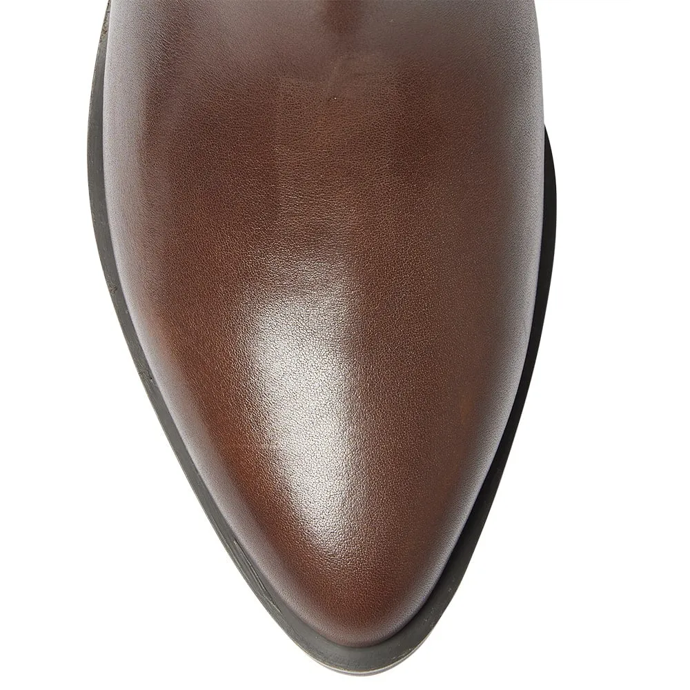 Justice Boot in Brown Leather
