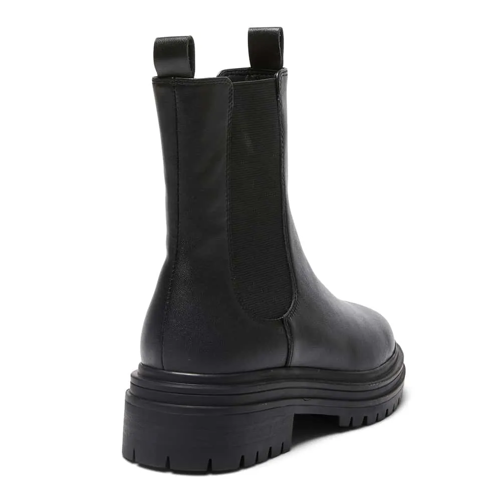Kansas Boot in Black Leather