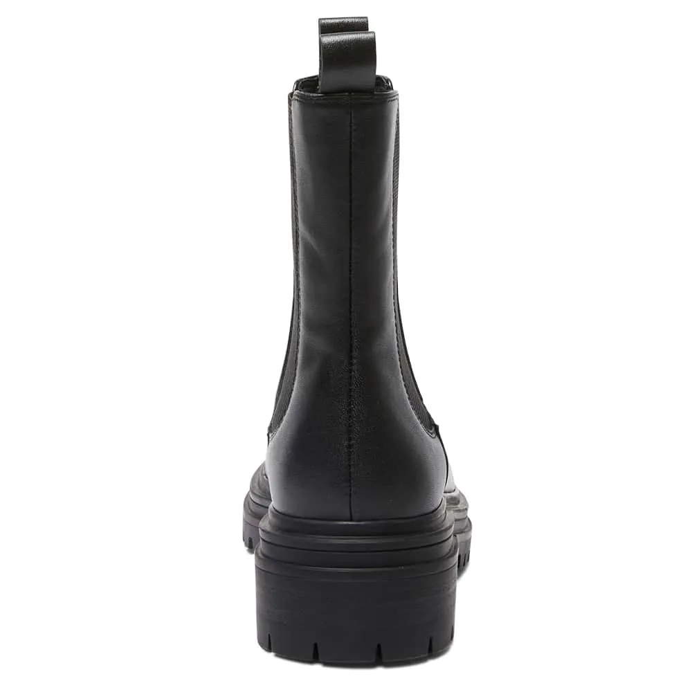 Kansas Boot in Black Leather