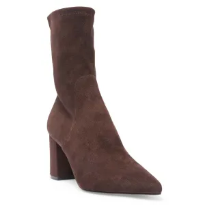 Karly Boot in Chocolate Suede Stretch Suede