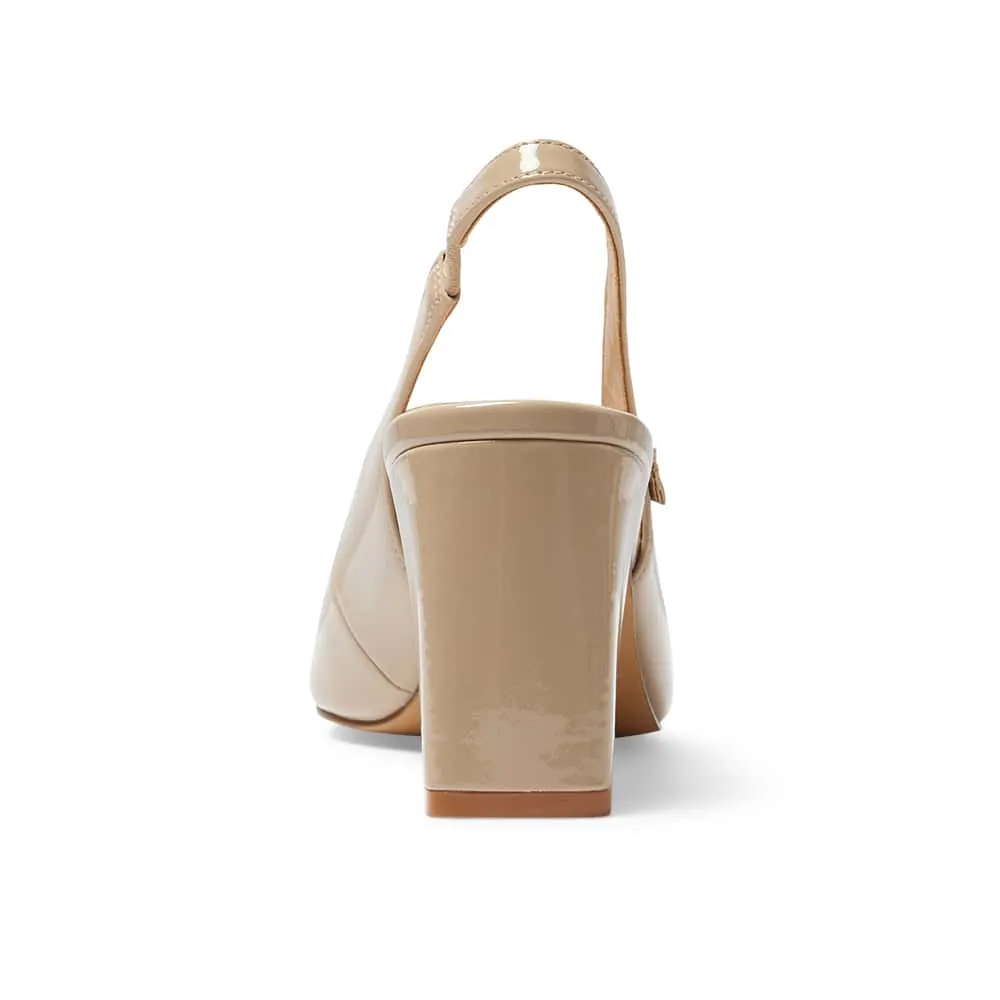 Kelly Heel in Nude Patent