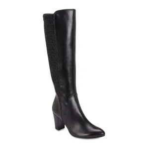 Knight Boot in Black Hi Shine Leather