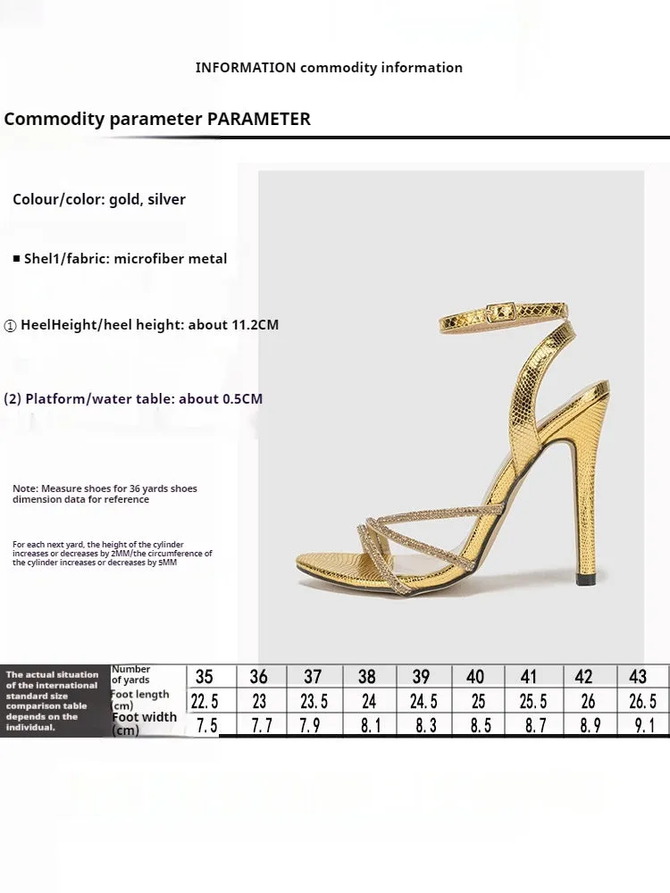 Lace-up  Pointy  Stiletto Sandals 710148958612