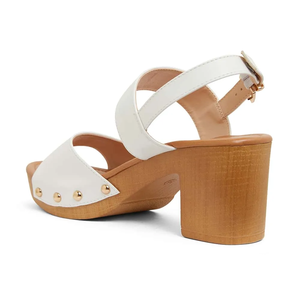 Lana Heel in White Smooth