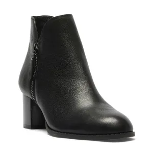 Latch Boot in Black Leather
