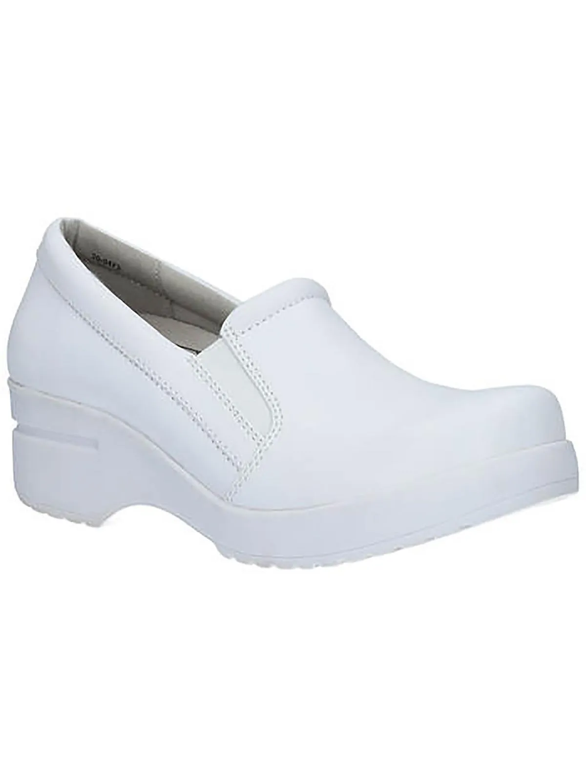 Laurie Womens Faux Leather Slip On Clogs