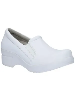 Laurie Womens Faux Leather Slip On Clogs