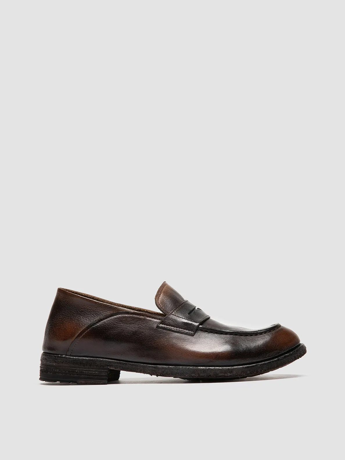LEXIKON 140 - Coffee Leather Penny Loafers