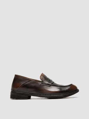 LEXIKON 140 - Coffee Leather Penny Loafers