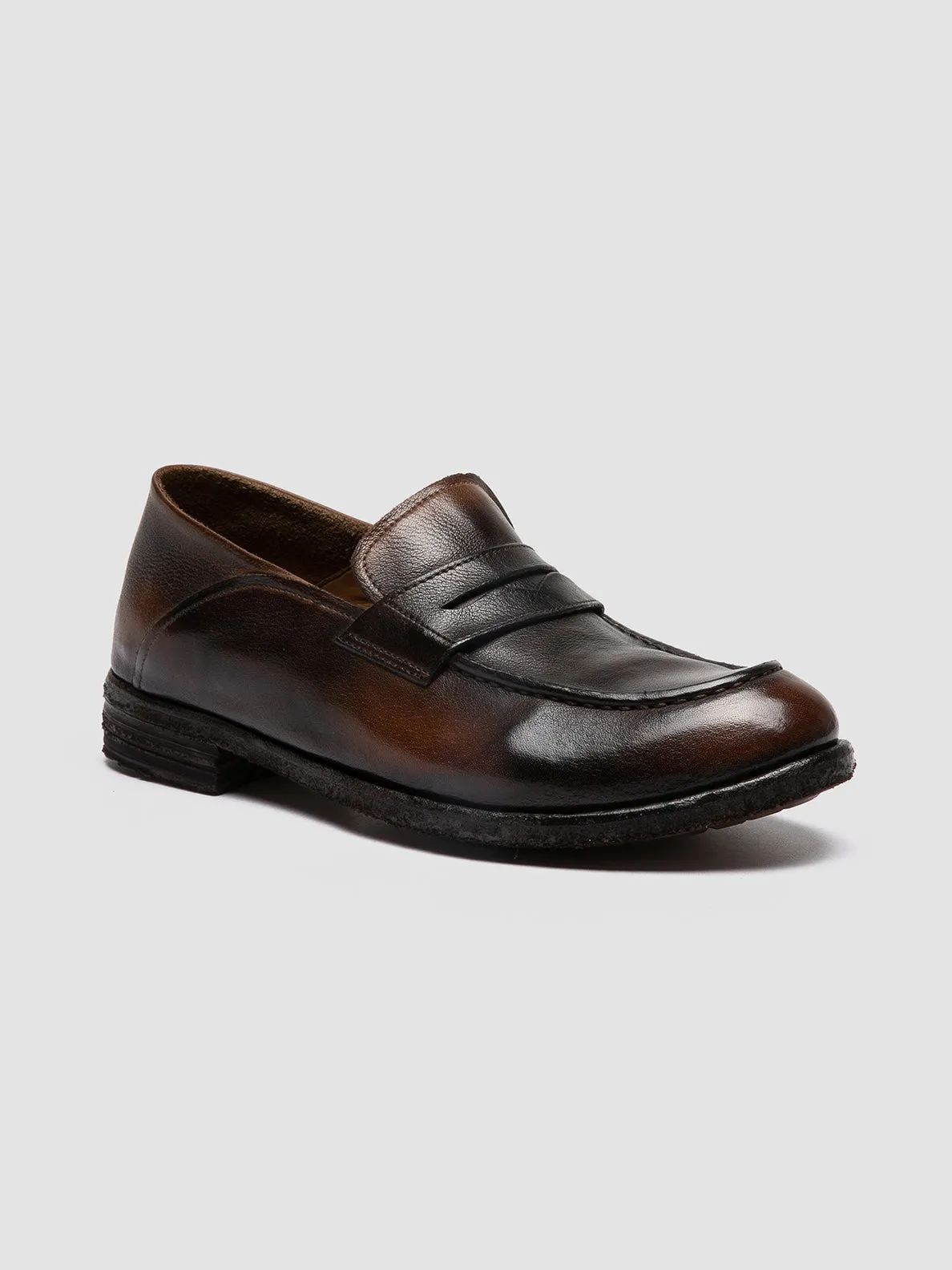 LEXIKON 140 - Coffee Leather Penny Loafers