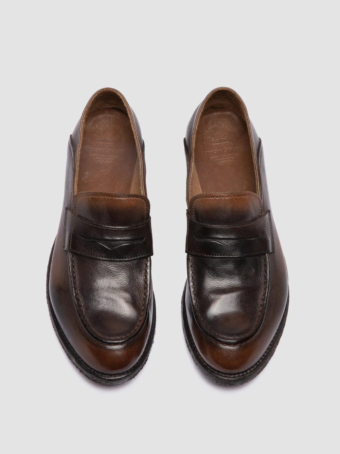 LEXIKON 140 - Coffee Leather Penny Loafers