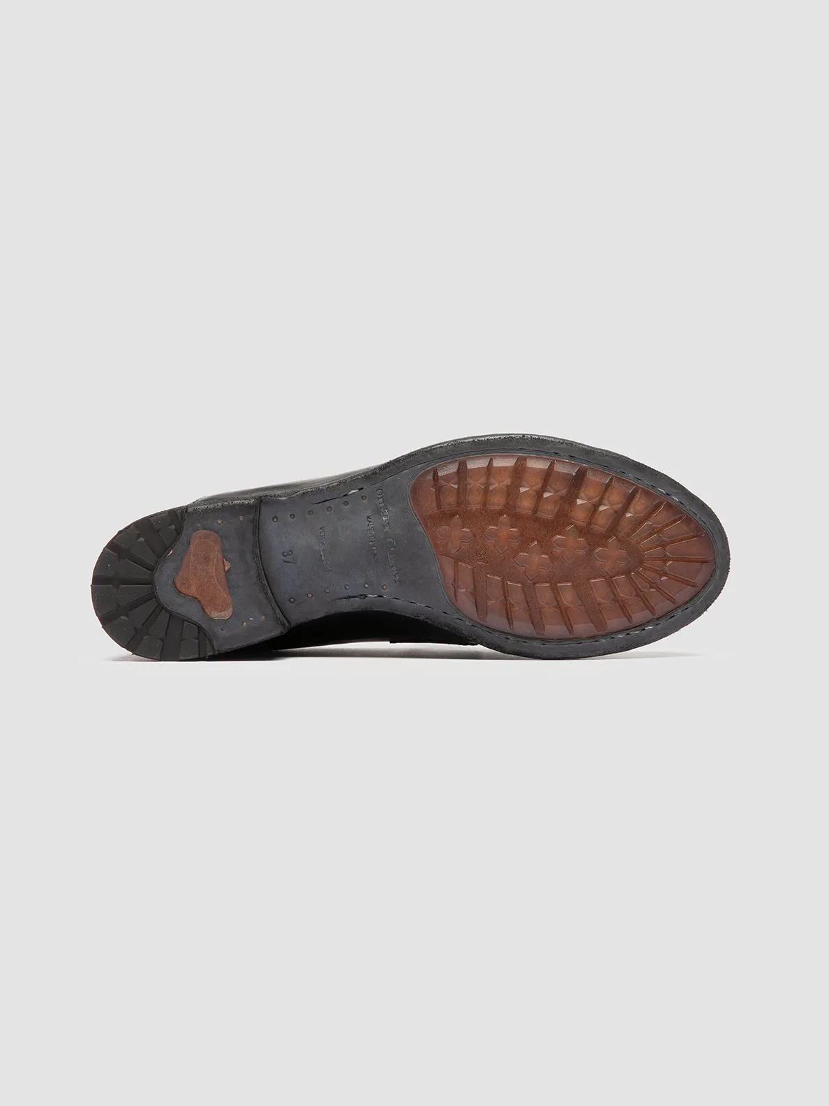 LEXIKON 140 - Dark Grey Leather Penny Loafers