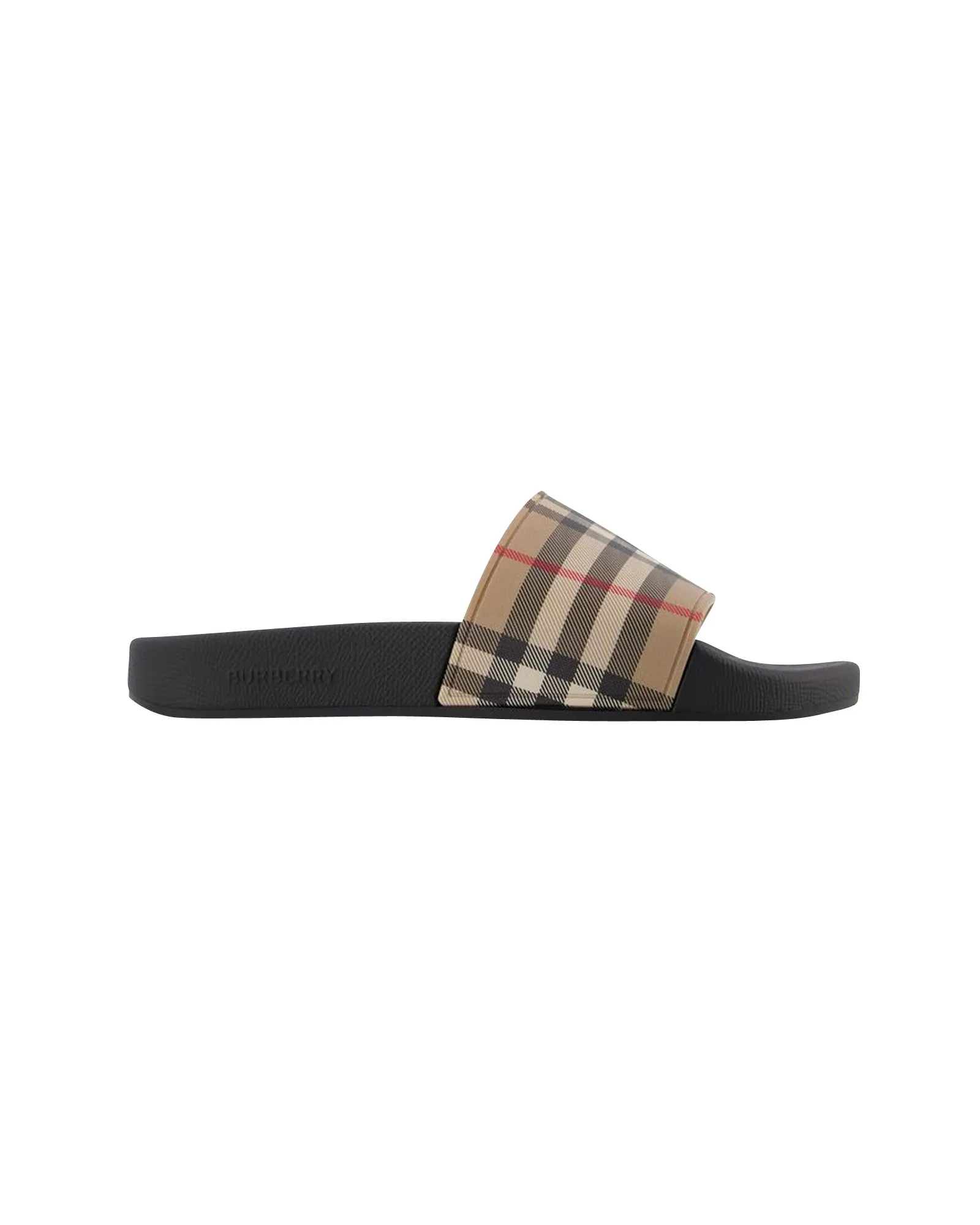 Lf Sdl Furley L Chk Slides - Burberry - Beige - Polyurethane