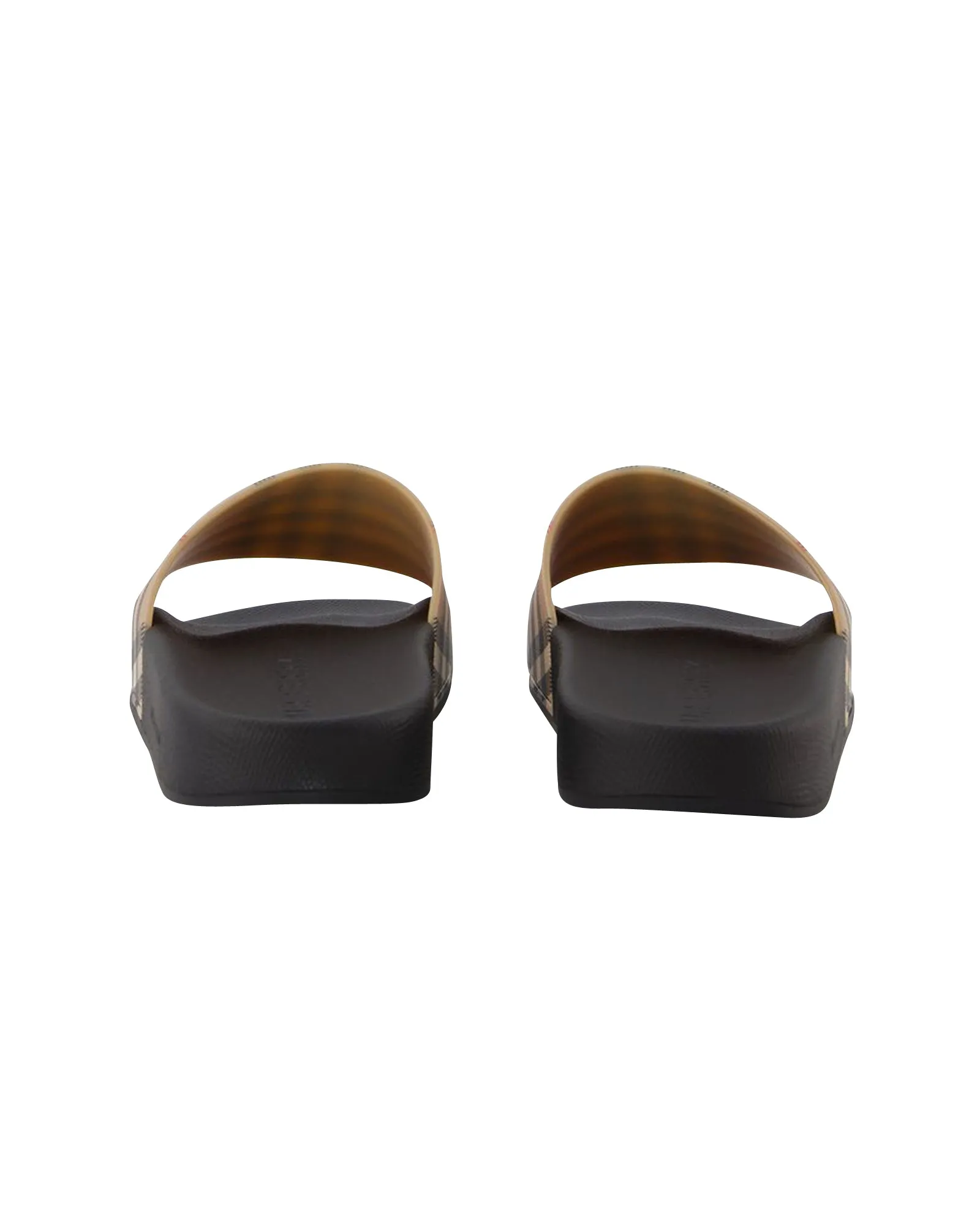 Lf Sdl Furley L Chk Slides - Burberry - Beige - Polyurethane