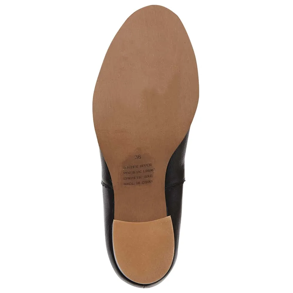 Liam Boot in Black Leather