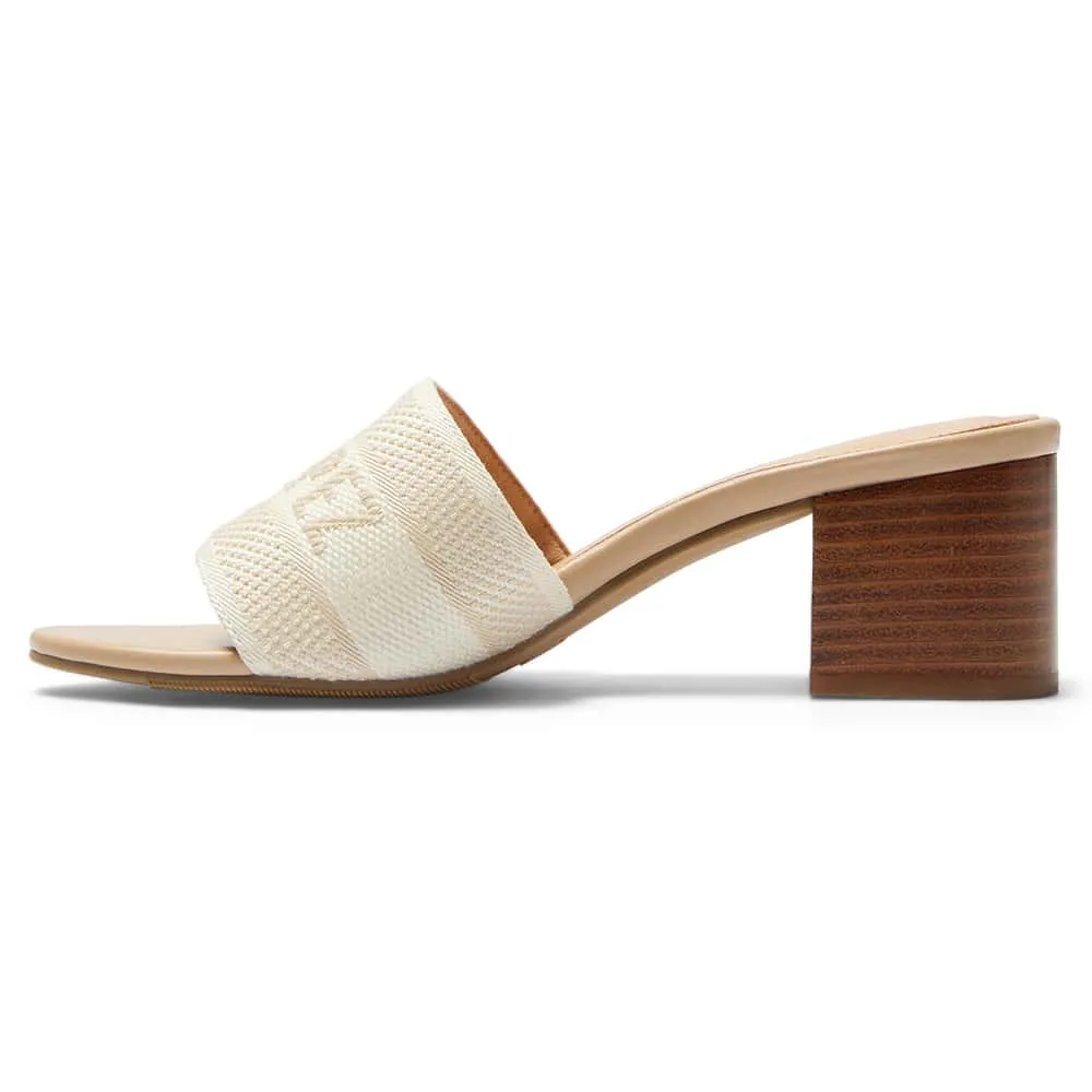 Liberty Heel in Bone Multi