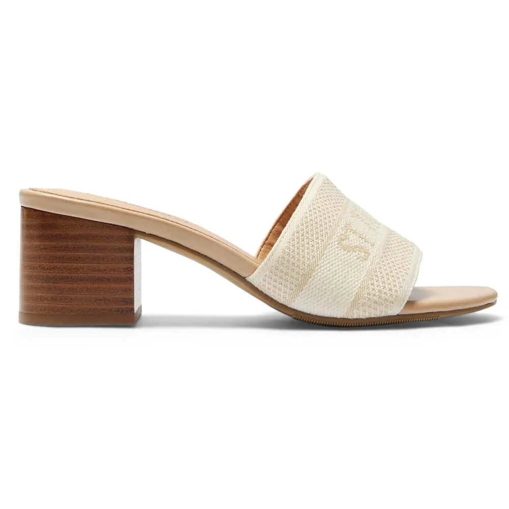 Liberty Heel in Bone Multi