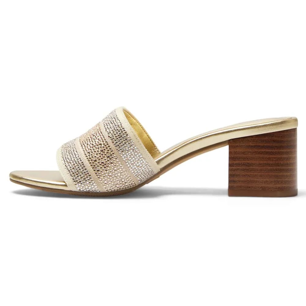 Liberty Heel in Gold Multi