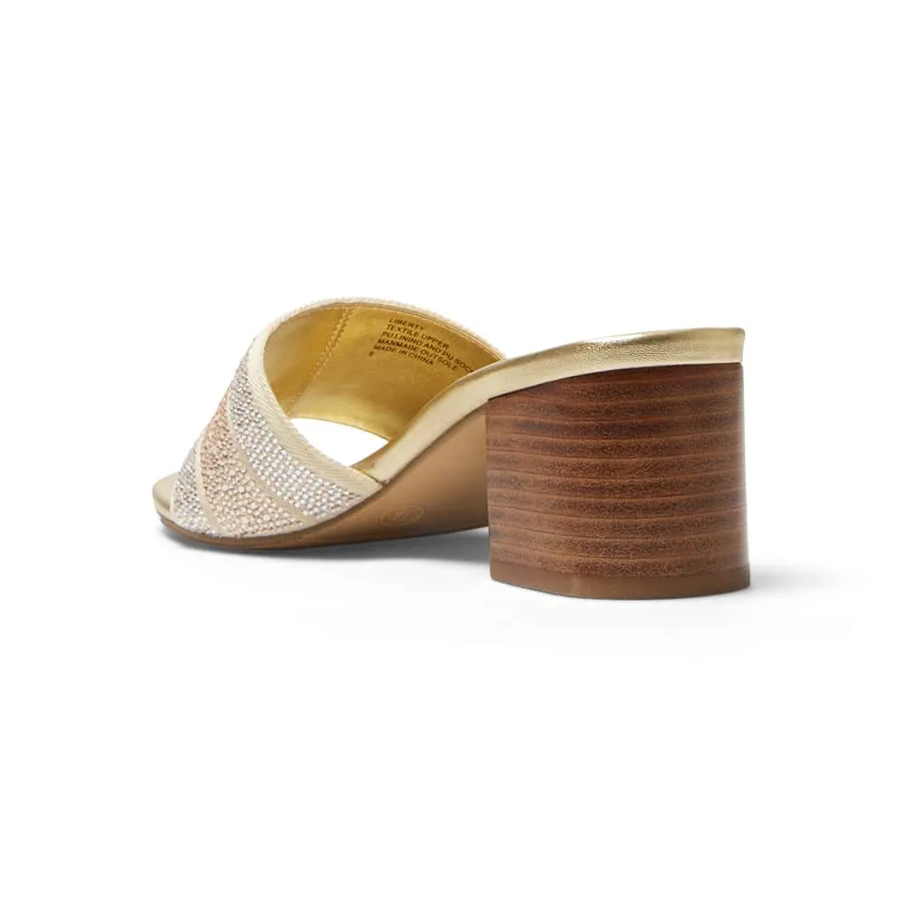 Liberty Heel in Gold Multi