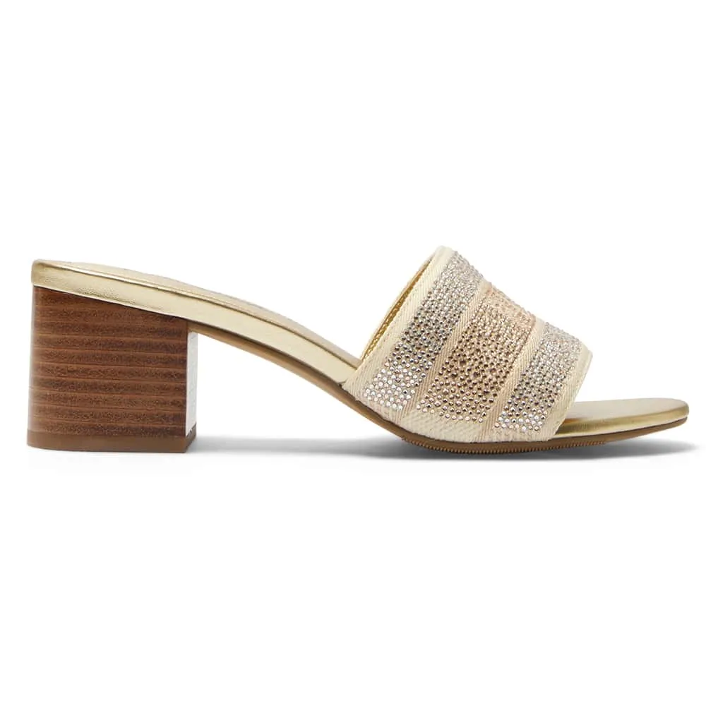 Liberty Heel in Gold Multi