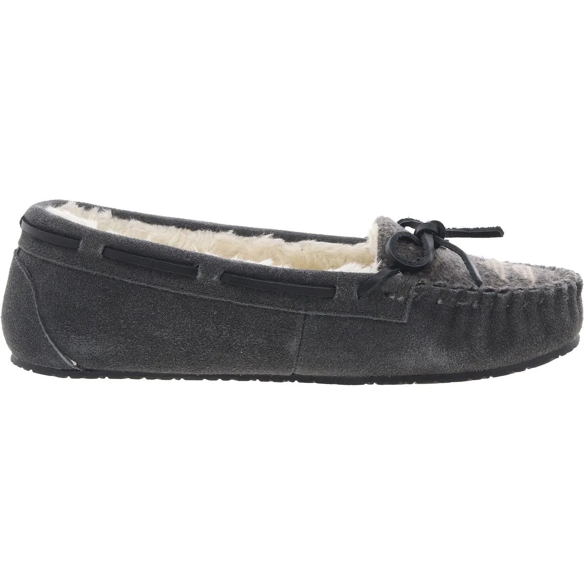 Lodge Trapper Womens Suede Slip On Moccasins