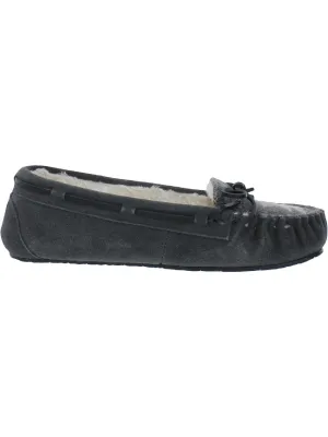 Lodge Trapper Womens Suede Slip On Moccasins
