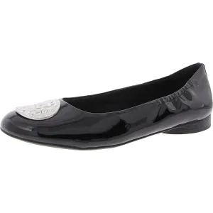 LORELEIGH AVE Womens Covered Heel Faux Leather Ballet Flats