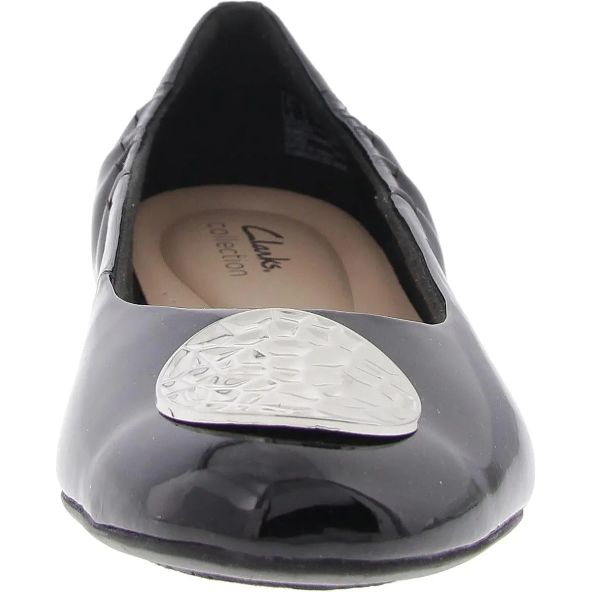 LORELEIGH AVE Womens Covered Heel Faux Leather Ballet Flats