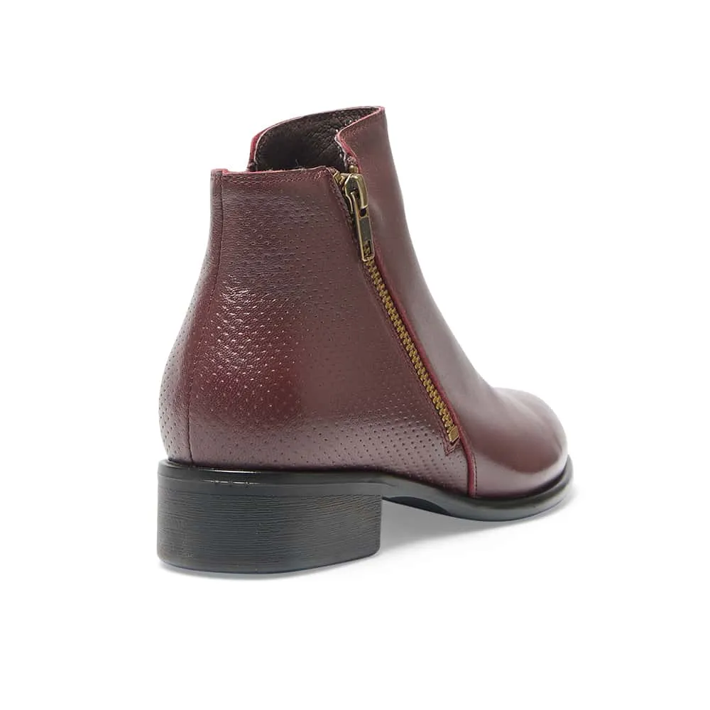 Lorenzo Boot in Wine Glove Leather