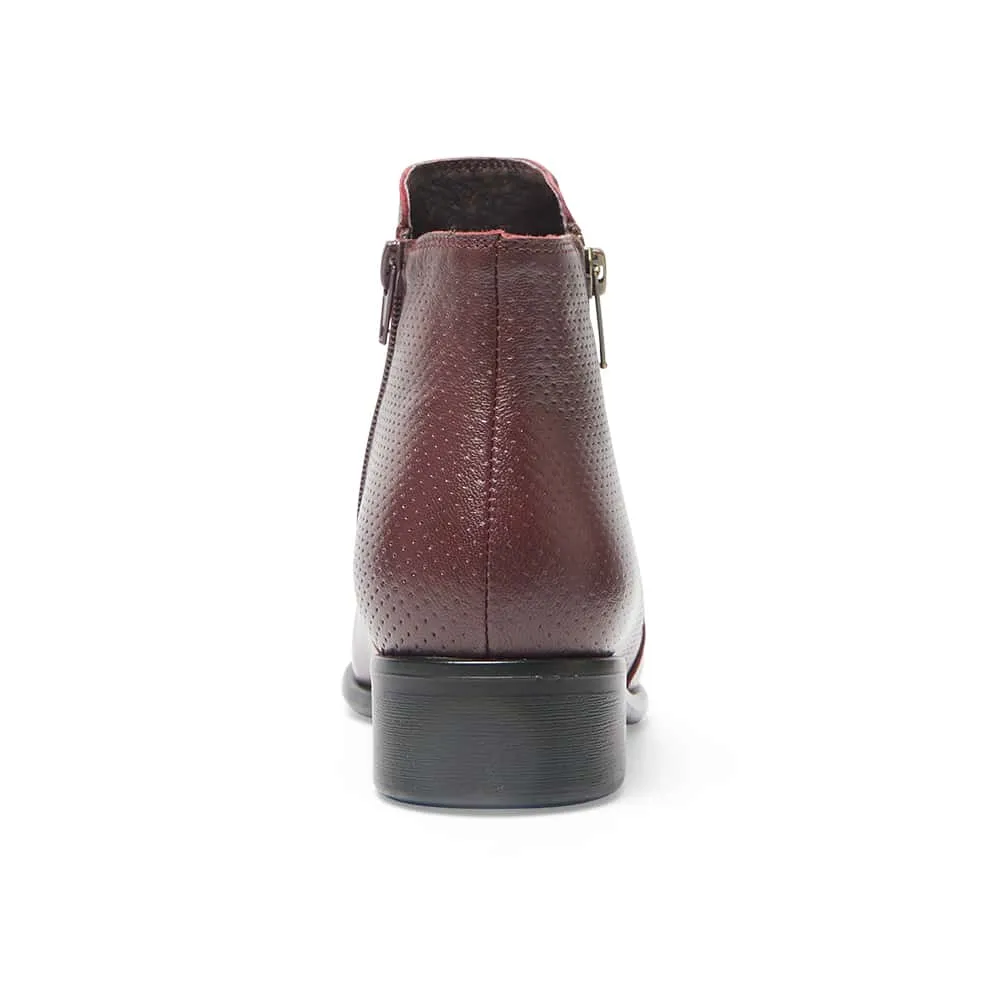 Lorenzo Boot in Wine Glove Leather