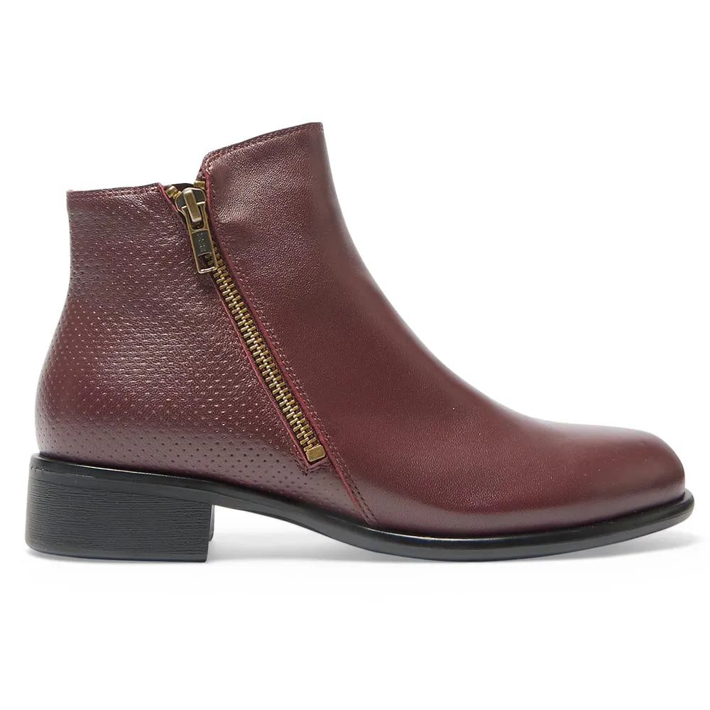 Lorenzo Boot in Wine Glove Leather