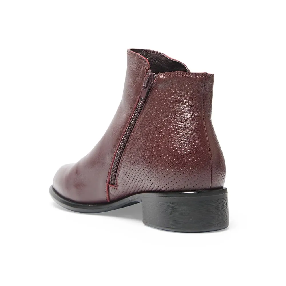 Lorenzo Boot in Wine Glove Leather