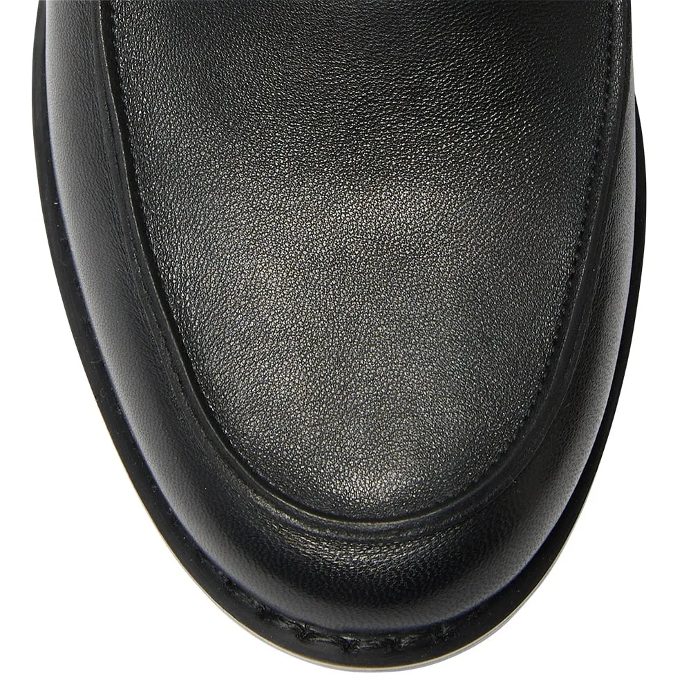 Mabel Loafer in Black Leather