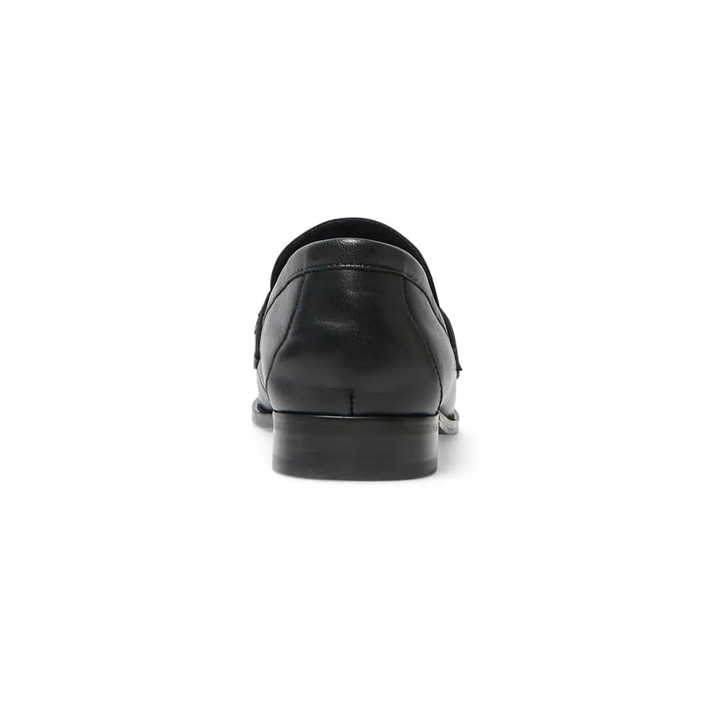 Mabel Loafer in Black Leather