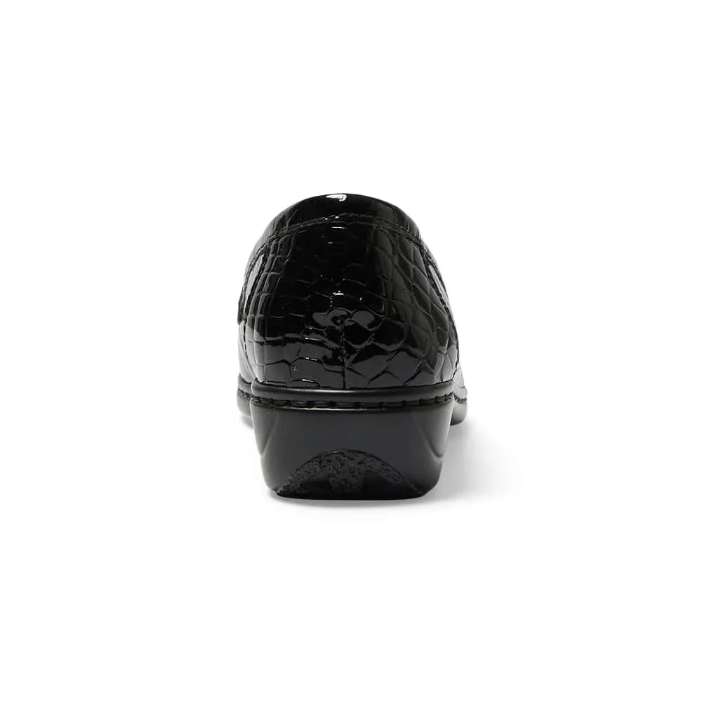 Maestro Loafer in Black Croc