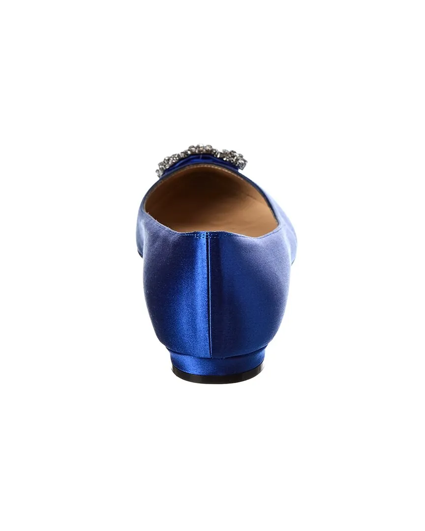 Manolo Blahnik Hangisi Satin Flat