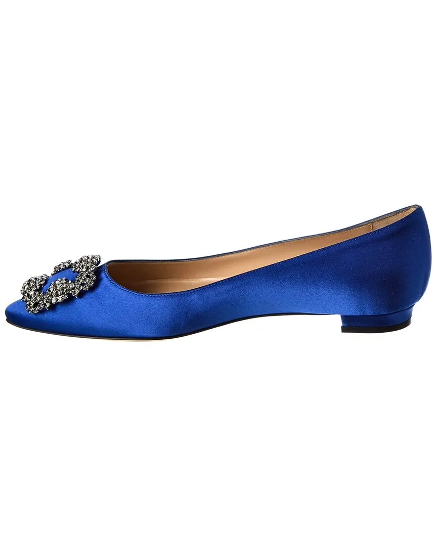 Manolo Blahnik Hangisi Satin Flat