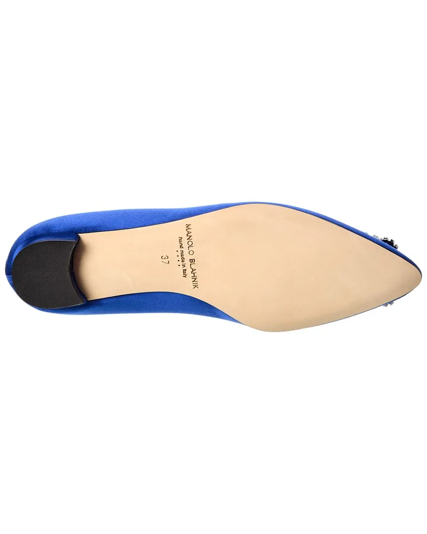 Manolo Blahnik Hangisi Satin Flat