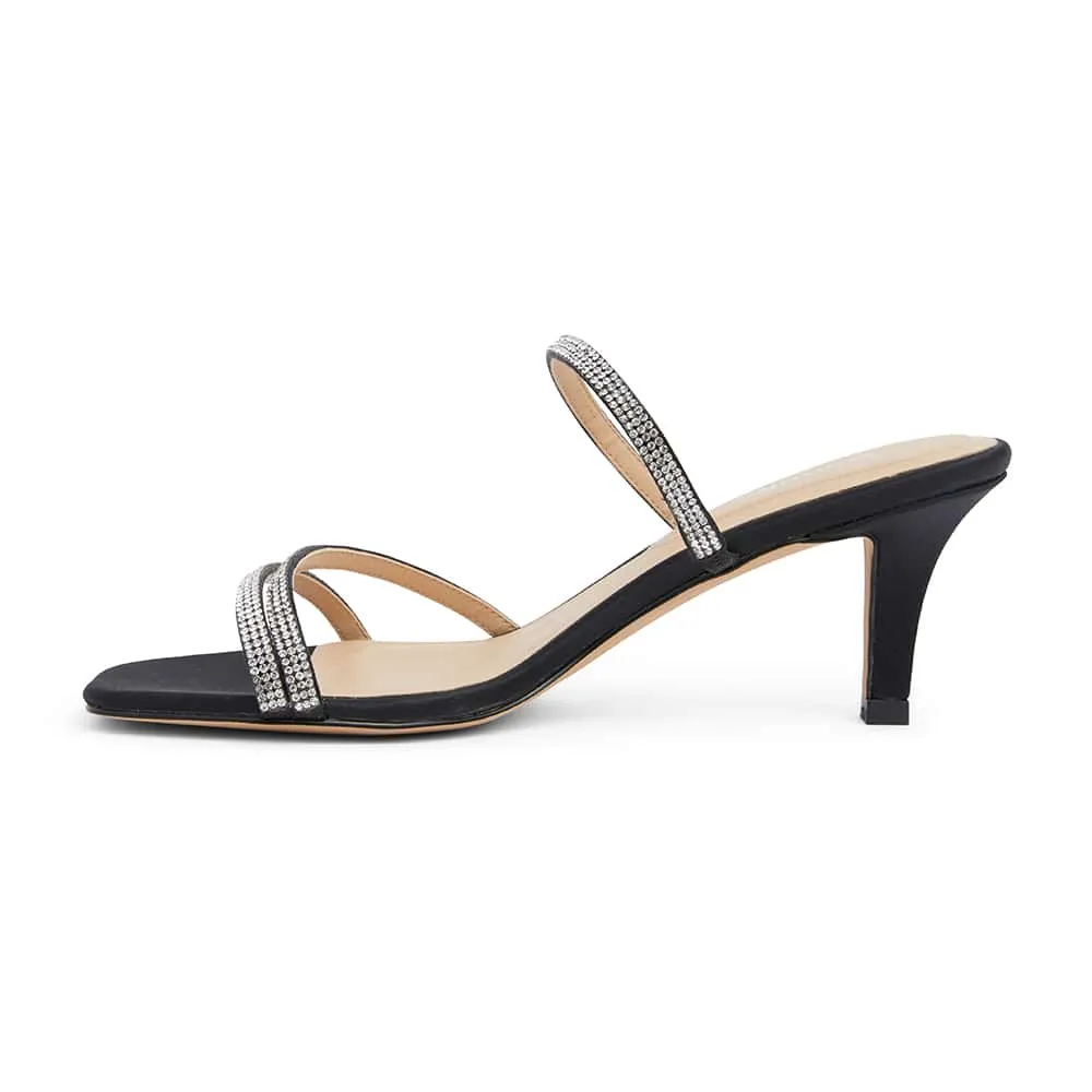 Marcy Heel in Black Sparkle