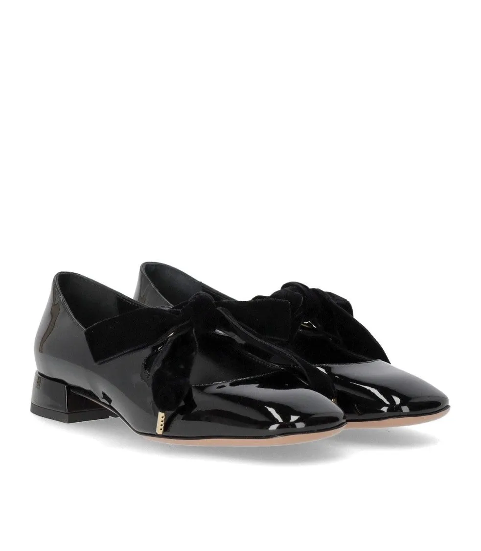 Mary Jane Black Ballet Flat With Bow