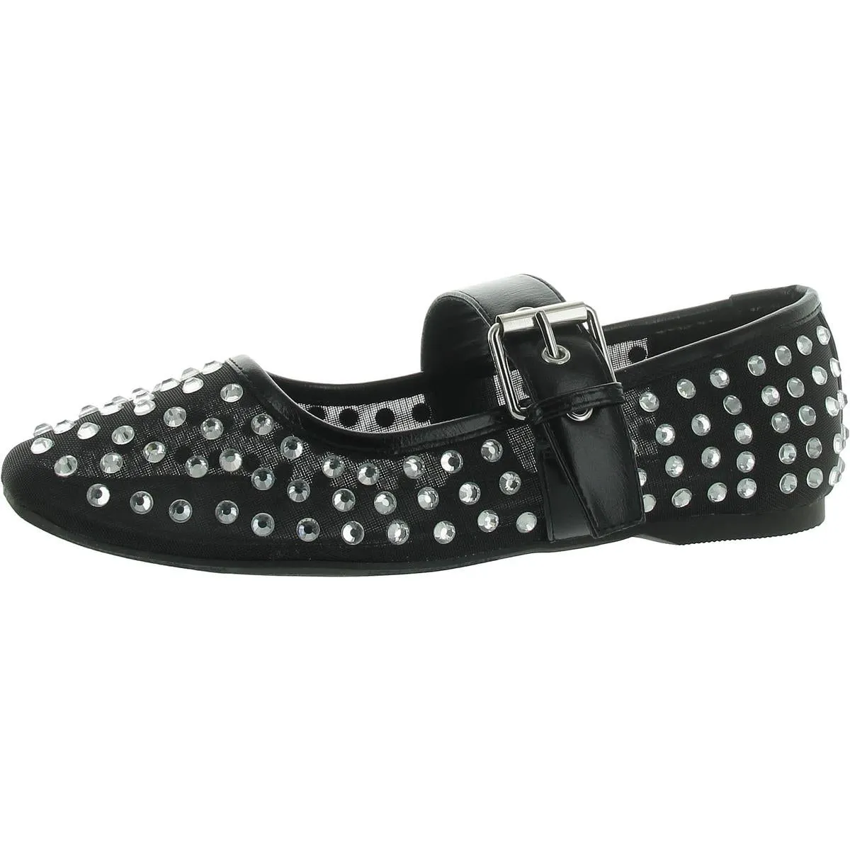 Mellie Womens Mesh Rhinestone Mary Janes