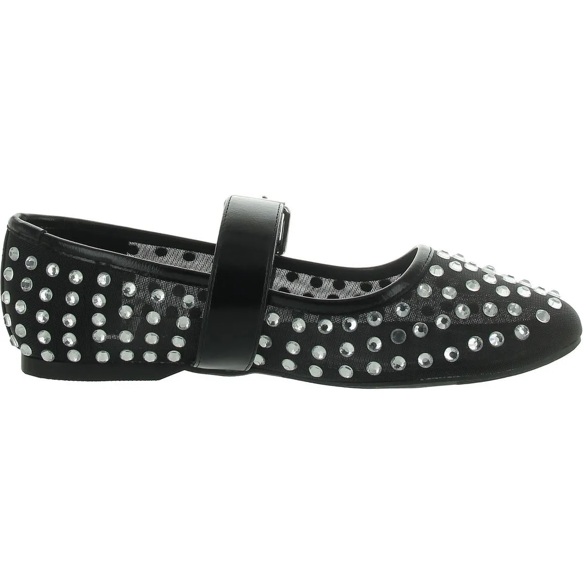 Mellie Womens Mesh Rhinestone Mary Janes