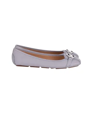 Michael Kors Fulton Moccasin Flats in Pastel Blue Leather