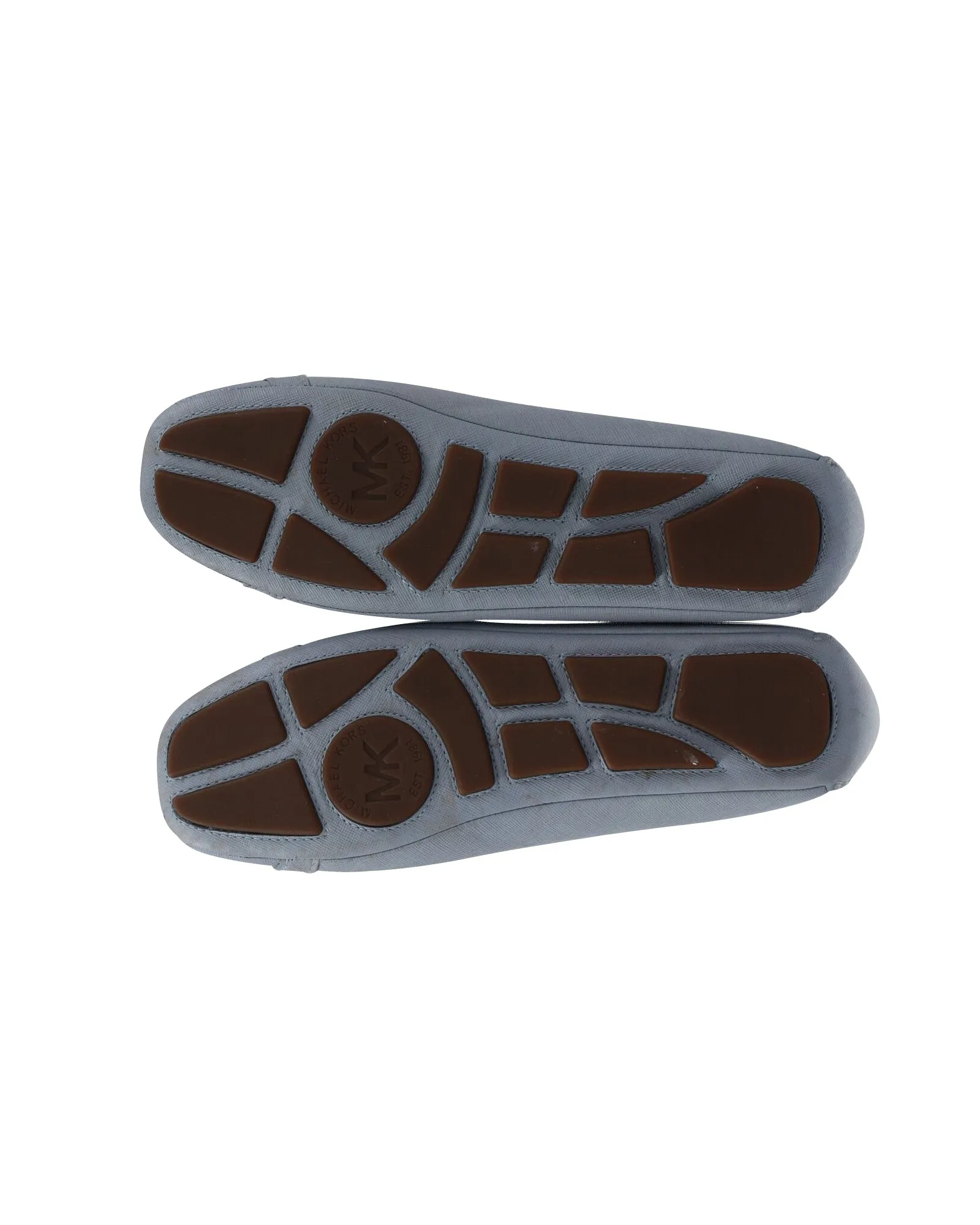 Michael Kors Fulton Moccasin Flats in Pastel Blue Leather