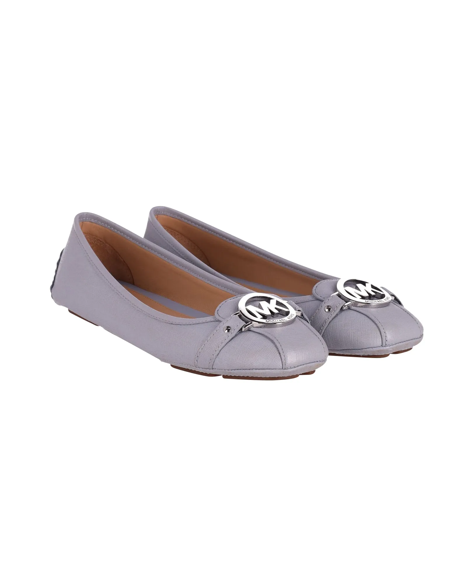 Michael Kors Fulton Moccasin Flats in Pastel Blue Leather
