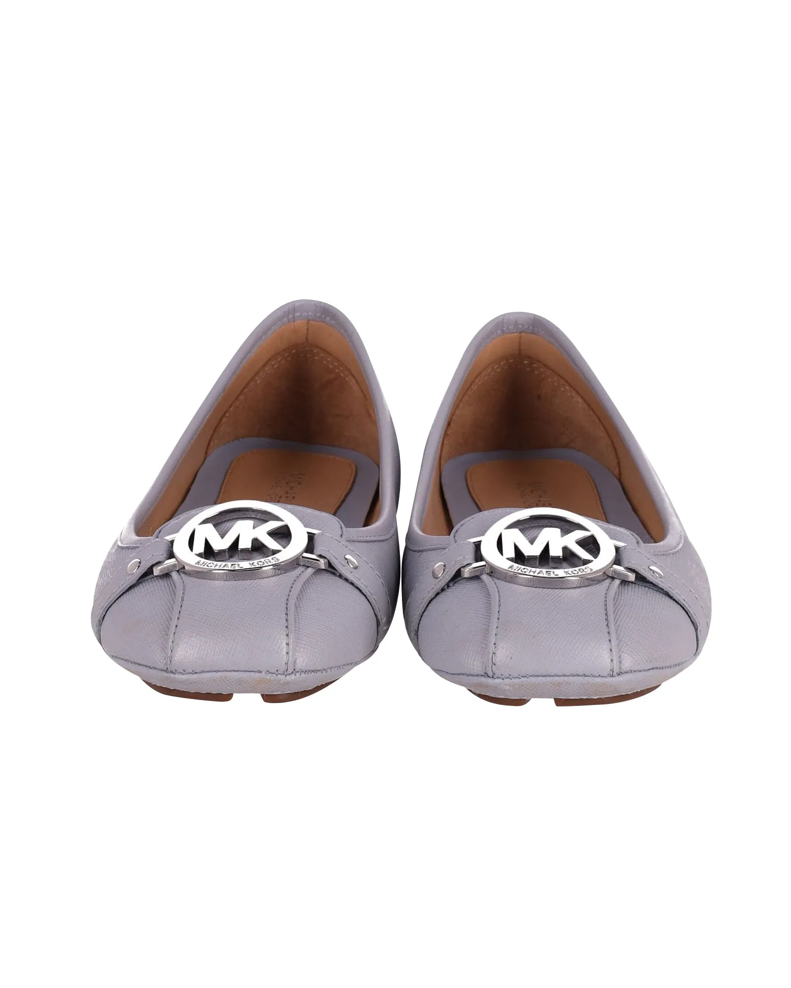 Michael Kors Fulton Moccasin Flats in Pastel Blue Leather