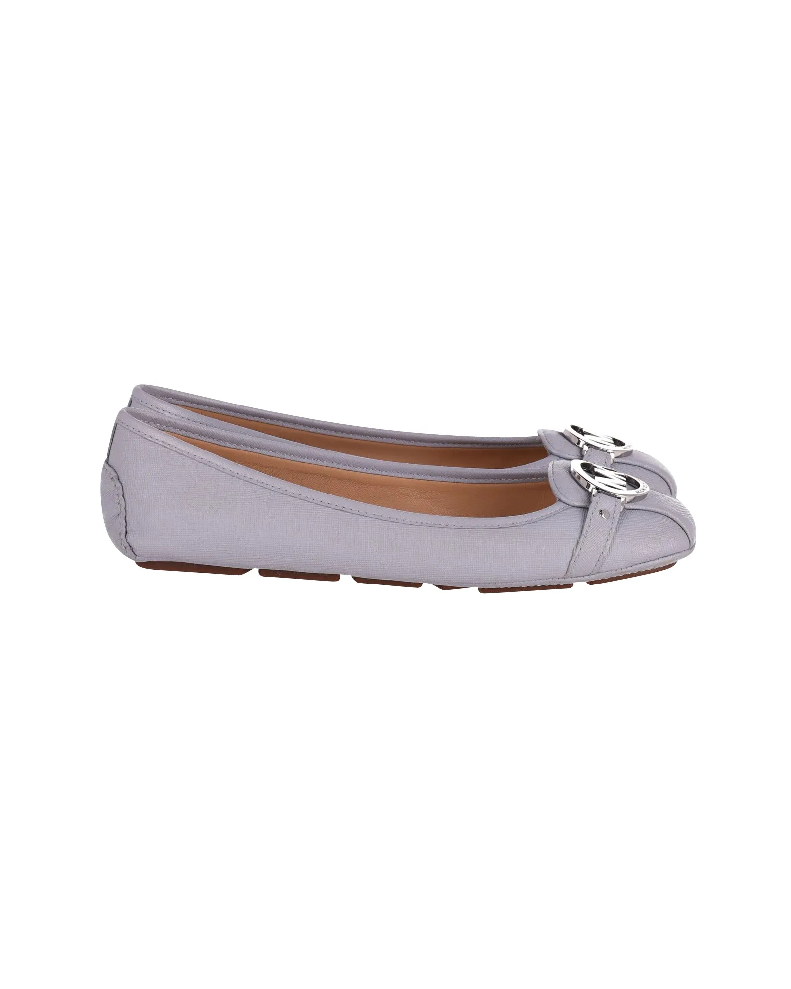 Michael Kors Fulton Moccasin Flats in Pastel Blue Leather